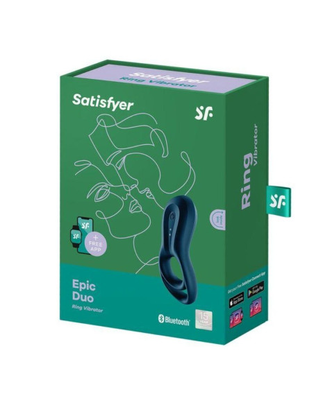 SATISFYER EPIC DUO ANILLO VIBRADOR APP AZUL SATISFYER EPIC DUO ANILLO VIBRADOR APP AZUL
