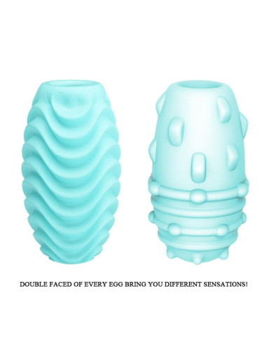 PRETTY LOVE HUEVO MASTURBADOR DOBLE CARA TURQUESA
