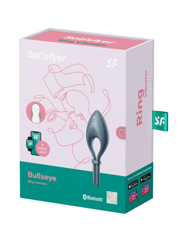 SATISFYER BULLSEYE ANILLO VIBRADOR APP GRIS