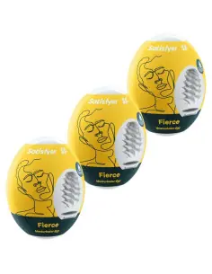 SATISFYER 3 HUEVOS MASTURBADORES FIERCE