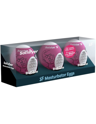 SATISFYER 3 HUEVOS MASTURBADORES BUBBLE