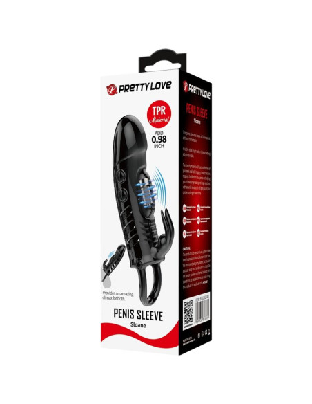 PRETTY LOVE SLOANE FUNDA PENE RABBIT NEGRO PRETTY LOVE SLOANE FUNDA PENE RABBIT NEGRO