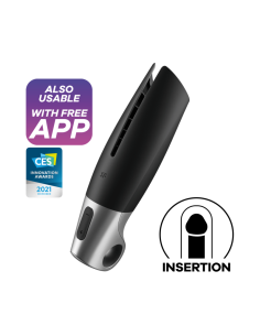 SATISFYER POWER MASTURBATOR NEGRO Y PLATA