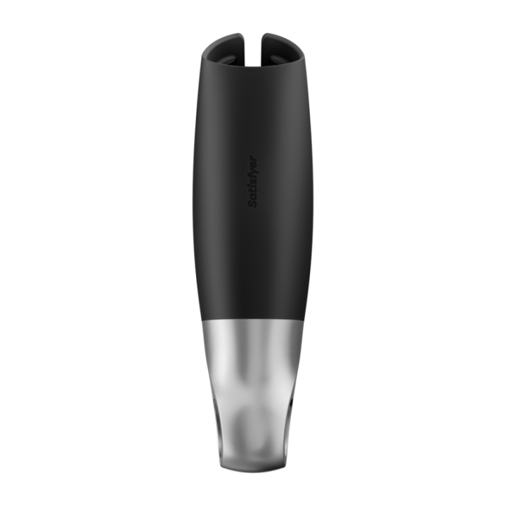 SATISFYER POWER MASTURBATOR NEGRO Y PLATA