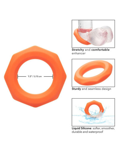 CALEXOTICS ALPHA SEXAGON RING NARANJA