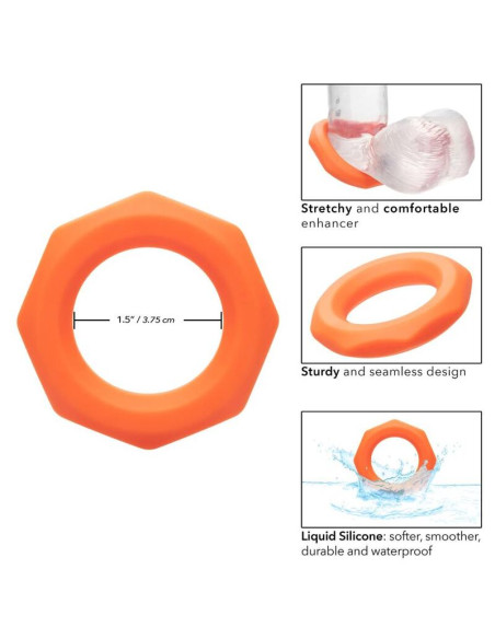 CALEXOTICS ALPHA SEXAGON RING NARANJA CALEXOTICS ALPHA SEXAGON RING NARANJA