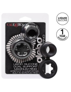 CALEXOTICS ALPHA DUAL MAGNUM RING NEGRO 2