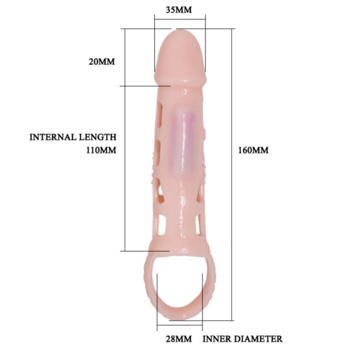 PRETTY LOVE HARRISON FUNDA EXTENSORA PENE CON VIBRACION Y STRAP 135 CM