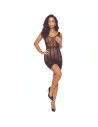PASSION BS113 BODYSTOCKING ENCAJE NEGRO