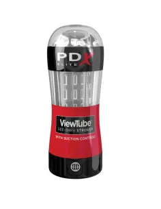 PDX ELITE MASTURBADOR STROKER VIEWTUBE CONTROL ONDAS ESTIMULADORAS TRANSPARENTE 2