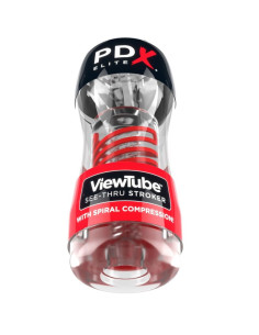 PDX ELITE MASTURBADOR STROKER VIEWTUBE 2 COMPRESION ESPIRAL TRANSPARENTE 2