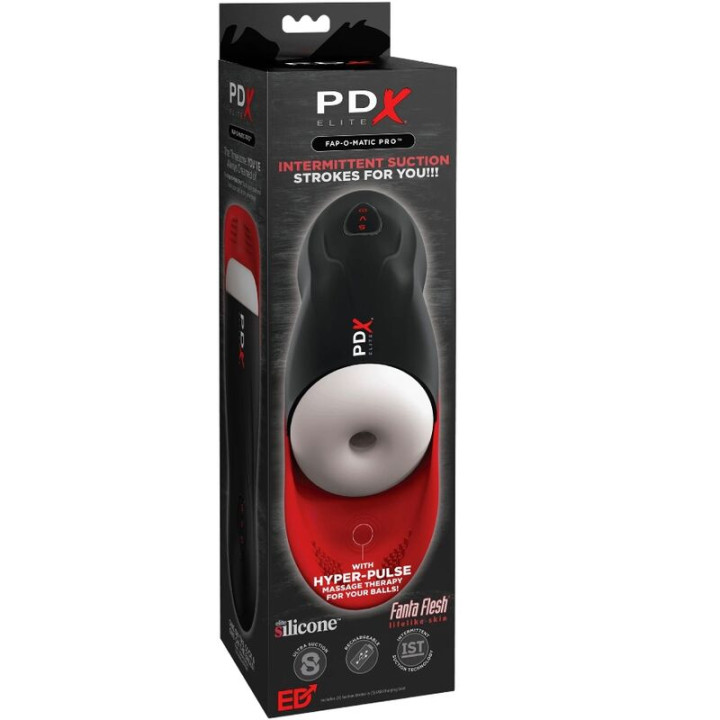 PDX ELITE MASTURBADOR STROKER FAP O MATIC PRO CON BASE PARA TESTICULOS