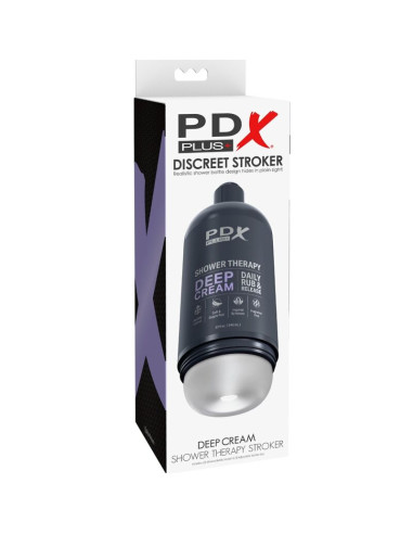 PDX PLUS MASTURBADOR STROKER DISENO DISCRETO DE BOTE CHAMPU DEEP CREAM
