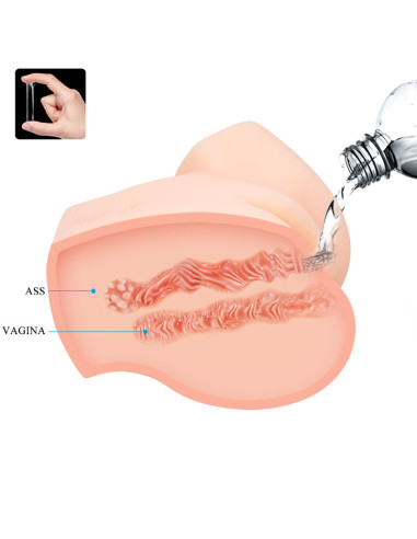 CRAZY BULL VAGINA Y ANO REALISTICOS DOBLE VIBRACION