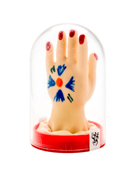 CONDOMERIE PRESERVATIVO DECORATIVO PINTADO A MANO PALMA DE LA MANO MODELO 1