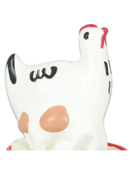CONDOMERIE PRESERVATIVO DECORATIVO PINTADO A MANO POLLO BLANCO