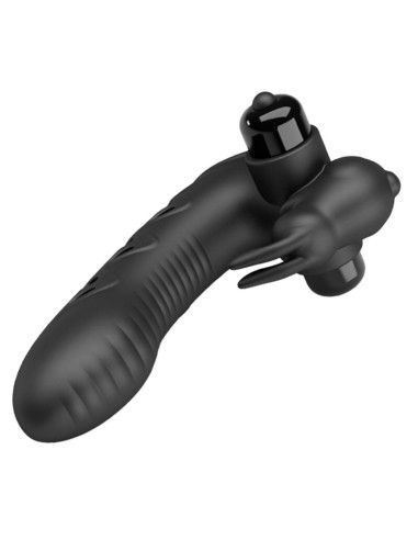 PRETTY LOVE VANCE FUNDA DEDO VIBRADOR CONEJO NEGRO