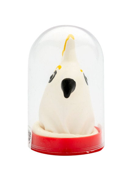 CONDOMERIE PRESERVATIVO DECORATIVO PINTADO A MANO LORO BLANCO