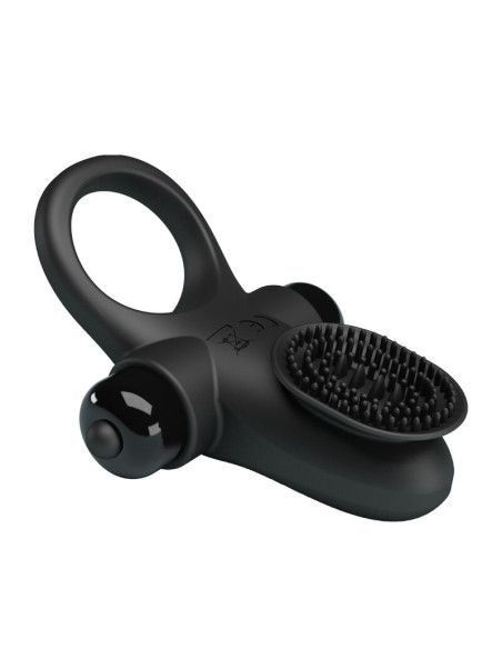PRETTY LOVE ANILLO VIBRADOR II PARA PENE NEGRO PRETTY LOVE ANILLO VIBRADOR II PARA PENE NEGRO