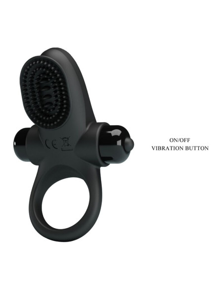 PRETTY LOVE ANILLO VIBRADOR II PARA PENE NEGRO PRETTY LOVE ANILLO VIBRADOR II PARA PENE NEGRO