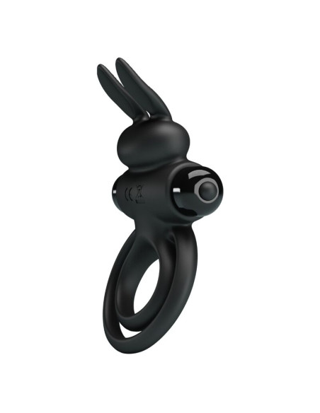 PRETTY LOVE ANILLO VIBRADOR III CONEJO PARA PENE NEGRO PRETTY LOVE ANILLO VIBRADOR III CONEJO PARA PENE NEGRO