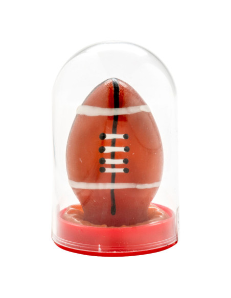 CONDOMERIE PRESERVATIVO DECORATIVO PINTADO A MANO PELOTA DE RUGBY