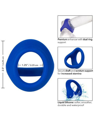 CALEXOTICS ADMIRAL COCK BALL DOBLE ANILLO AZUL