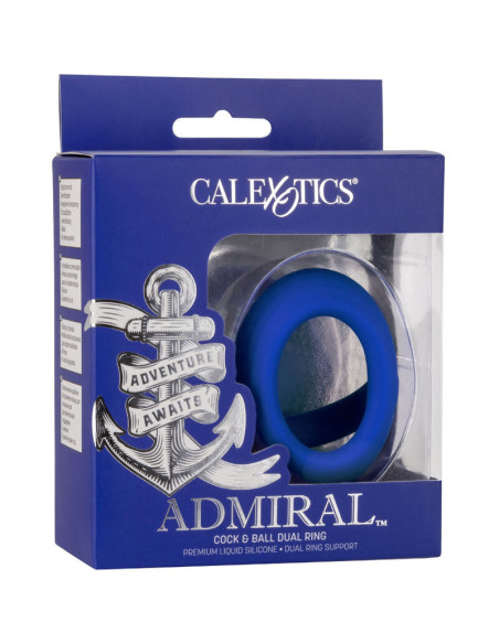 CALEXOTICS ADMIRAL COCK BALL DOBLE ANILLO AZUL CALEXOTICS ADMIRAL COCK BALL DOBLE ANILLO AZUL