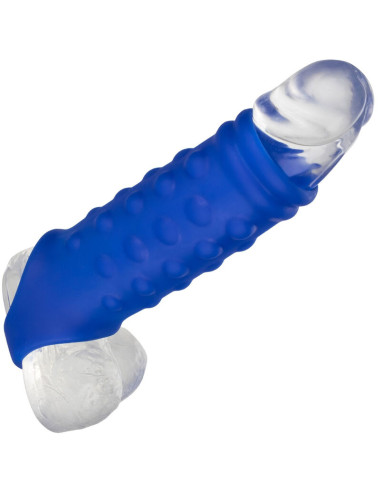 CALEXOTICS ADMIRAL BEADED FUNDA PENE SILICONA LIQUIDA AZUL