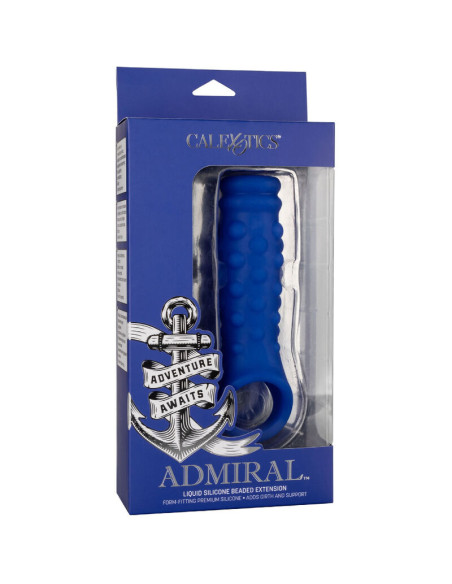 CALEXOTICS ADMIRAL BEADED FUNDA PENE SILICONA LIQUIDA AZUL CALEXOTICS ADMIRAL BEADED FUNDA PENE SILICONA LIQUIDA AZUL