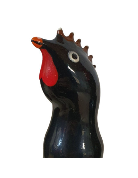 CONDOMERIE PRESERVATIVO DECORATIVO PINTADO A MANO GALLO NEGRO