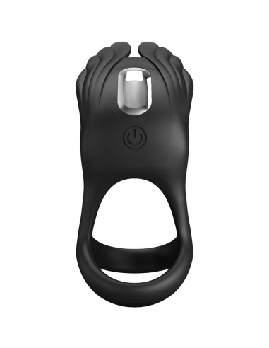 PRETTY LOVE SILAS ANILLO VIBRADOR 7 VIBRACIONES SILICONA NEGRO