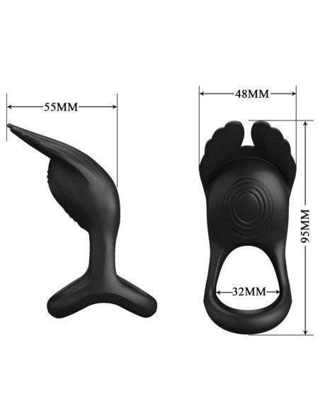 PRETTY LOVE SILAS ANILLO VIBRADOR 7 VIBRACIONES SILICONA NEGRO PRETTY LOVE SILAS ANILLO VIBRADOR 7 VIBRACIONES SILICONA NEGRO