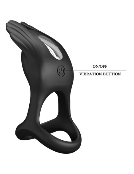 PRETTY LOVE SILAS ANILLO VIBRADOR 7 VIBRACIONES SILICONA NEGRO PRETTY LOVE SILAS ANILLO VIBRADOR 7 VIBRACIONES SILICONA NEGRO