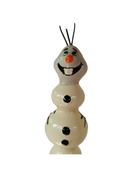 CONDOMERIE PRESERVATIVO DECORATIVO PINTADO A MANO LINDO MUAECO DE NIEVE