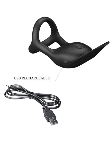 PRETTY LOVE SILAS ANILLO VIBRADOR 7 VIBRACIONES SILICONA NEGRO PRETTY LOVE SILAS ANILLO VIBRADOR 7 VIBRACIONES SILICONA NEGRO