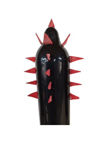CONDOMERIE PRESERVATIVO DECORATIVO PINTADO A MANO CACTUS NEGRO