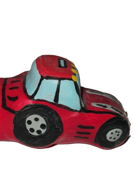 CONDOMERIE PRESERVATIVO DECORATIVO PINTADO A MANO TRACTOR ROJO XL