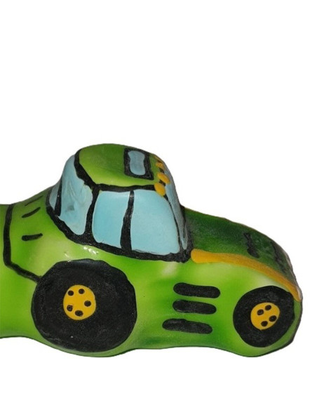 CONDOMERIE PRESERVATIVO DECORATIVO PINTADO A MANO VERDE TRACTOR XL