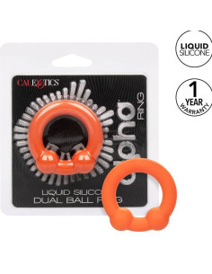 CALEXOTICS ALPHA ANILLO DOBLE BOLA NARANJA 2
