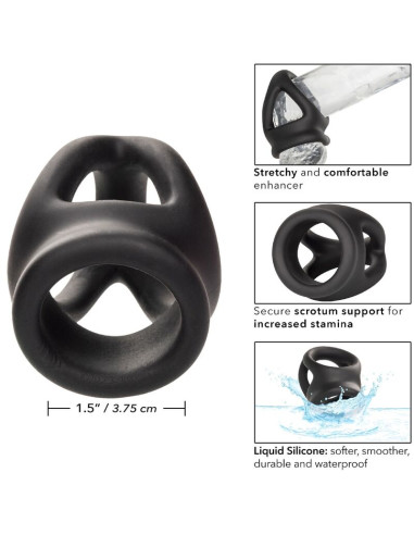 CALEXOTICS ALPHA ANILLO DE JAULA DOBLE NEGRO