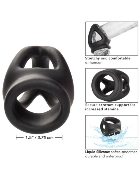 CALEXOTICS ALPHA ANILLO DE JAULA DOBLE NEGRO CALEXOTICS ALPHA ANILLO DE JAULA DOBLE NEGRO