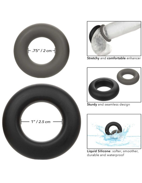 CALEXOTICS ALPHA SET DE 2 ANILLOS PROLONG GRIS CALEXOTICS ALPHA SET DE 2 ANILLOS PROLONG GRIS