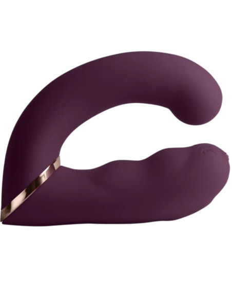 ROCKS OFF GEMINI VIBRADOR DUAL PUNTO G Y ESTIMULADOR CLATORIS MORADO