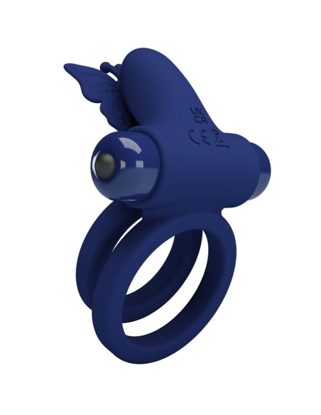 PRETTY LOVE JAMELE DOBLE ANILLO CON VIBRACION ESTIMULADOR MARIPOSA AZUL PRETTY LOVE JAMELE DOBLE ANILLO CON VIBRACION ESTIMULADOR MARIPOSA AZUL