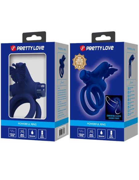 PRETTY LOVE JAMELE DOBLE ANILLO CON VIBRACION ESTIMULADOR MARIPOSA AZUL PRETTY LOVE JAMELE DOBLE ANILLO CON VIBRACION ESTIMULADOR MARIPOSA AZUL