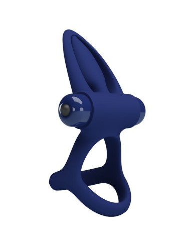 PRETTY LOVE MAT DOBLE ANILLO CON VIBRACION ESTIMULADOR AZUL
