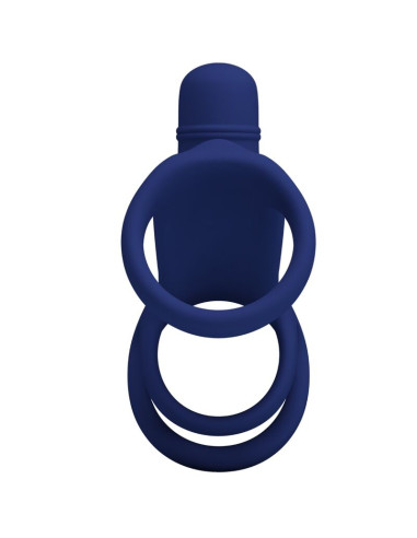 PRETTY LOVE ELISH ANILLO VIBRADOR CON EXTENSION AZUL