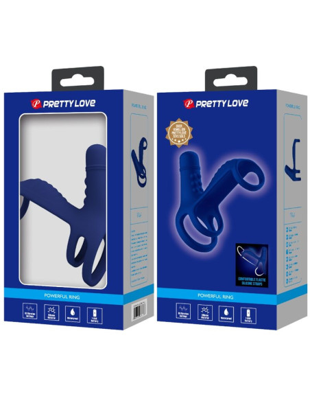 PRETTY LOVE ELISH ANILLO VIBRADOR CON EXTENSION AZUL PRETTY LOVE ELISH ANILLO VIBRADOR CON EXTENSION AZUL
