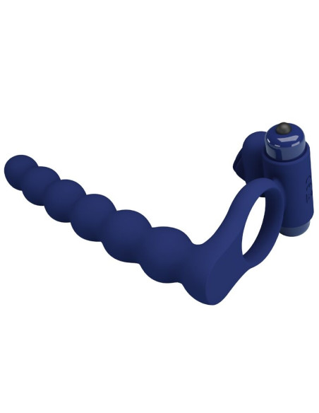 PRETTY LOVE AJMAL ANILLO VIBRADOR CON PLUG AZUL PRETTY LOVE AJMAL ANILLO VIBRADOR CON PLUG AZUL